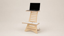 HumbleWorks Stan 1 Natural Wood Adjustable Standing Desk Co…