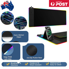 XXL Mouse Pad with Phone Holder, Wireless Charging Desk Mat…