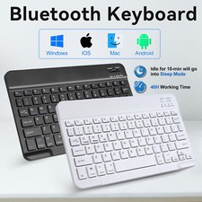 Ultra-Slim Wireless Bluetooth Keyboard for iPad and Macbook…
