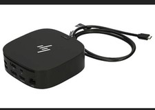 HP G5 USB-C Dock Docking Station Black with Attached USB-C …