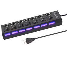 7 Port USB 2.0 Hub USB Hub 2.0 Multi USB Splitter Hub Use P…