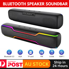 20W 3.5mm AUX Wired RGB Gaming Soundbar Sound Bar Bluetooth…