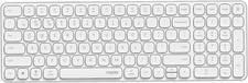 White Rechargeable Wireless Keyboard Full Size Numeric Keyp…