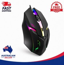 AU USB 5500DPI LED Wired Optical Backlight Gaming Mouse Sup…