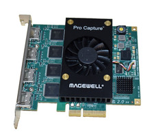 Magewell Pro Capture Full-HD Video Capture Card PCIe x4 4-P…