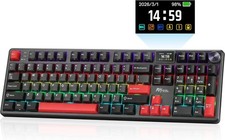 S104 Wireless Mechanical Keyboard w/Screen & Knob, Tri-Mode…