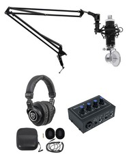 Rockville 1-Person Podcast Podcasting Kit w/ 2x2 Interface+…