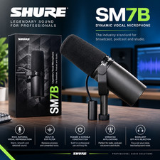 Shure SM7DB Active Dynamic Cardioid Vocal Microphone with B…