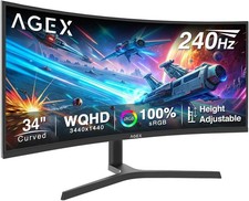 34 Inch Ultrawide Curved 3440x1440 WQHD 240HZ, Gaming Monit…