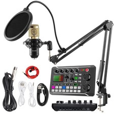 SINWE Podcast Microphone Bundle, BM-800 Condenser Mic with …