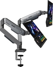  Dual Monitor Arm for 17-32" Screns up to 19.8lbs, Black Fu…
