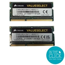 Corsair 16GB RAM Kit 2x8GB DDR3L SDRAM SO-DIMM CMSO8GX3M1C1…