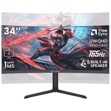 CRUA 34 Monitors Inch Ultrawide Gaming Monitor 3440x1440 16…