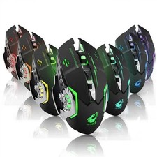 Wireless Gaming Mouse Ergonomic Optical RGB Backlit Recharg…