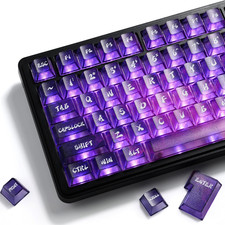 XVX Purple Clear Keycaps, Transparent Keyboard Keycaps 60 7…