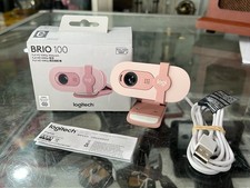 LOGITECH BRIO 100 FULL HD 1080P WEBCAM IN PINK IN BOX