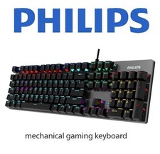 Philips USB Wired Mechanical Gaming 104 Keys Keyboard RGB L…