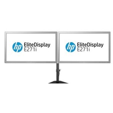 Dual HP E271i 27"Full HD Monitors with Dual Arm Stand